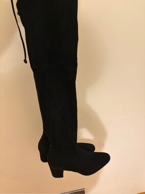 Stuart Weitzman Black Over-the-Knee Suede Boots